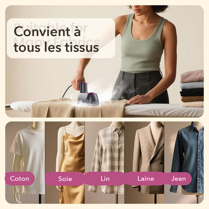 Convient au coton, à la soie, au lin, à la laine et au jean
